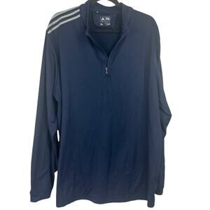 ADIDAS Golf Men’s Quarter Zip Navy  Wicking Long Sleeve Shirt  XL